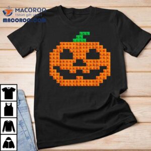 Halloween Master Builder Pumpkin Brick Building Block Boys Tshirt