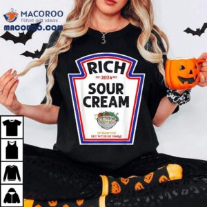 Halloween Matching Costume Rich Sour Cream Bottle Label Tshirt