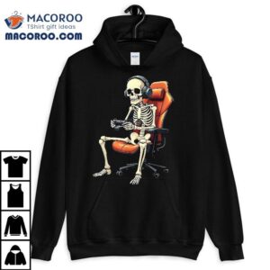 Halloween Skeleton Gamer Video Gaming Boys Girls Shirt