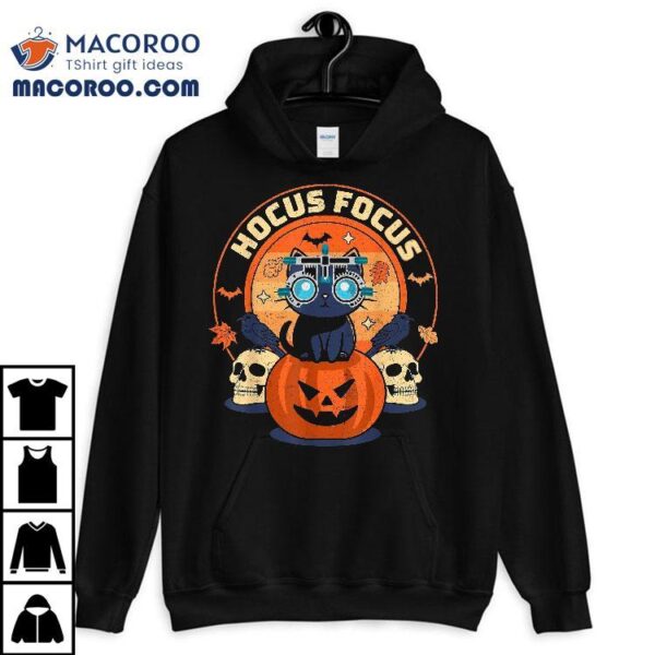 Hocus Focus Optometry Halloween Optometrist Eye Doctor Cat Shirt