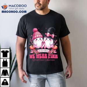 In October We Wear Pink Pumpkin Breast Cancer Awareness Tshirt