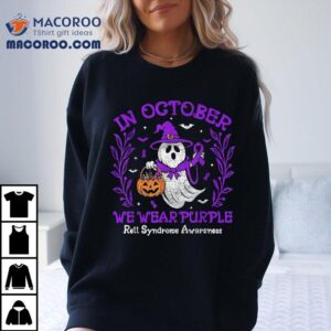 In October We Wear Purple Rett Syndrome Awareness Halloween Shirt