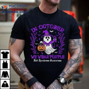 In October We Wear Purple Rett Syndrome Awareness Halloween Shirt