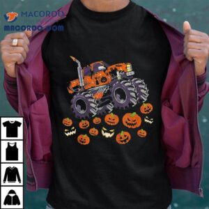 Jack O Lantern Pumpkin Truck Halloween Costume Boys Tshirt