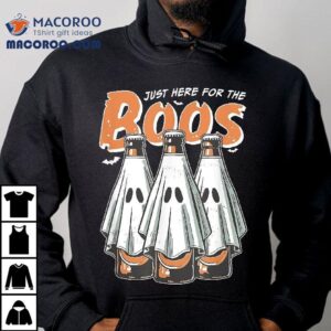 Just Here For The Boos Halloween Booze Ghost Beer Bottles Tshirt