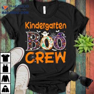 Kindergarten Boo Crew Funny Halloween Teacher Tshirt
