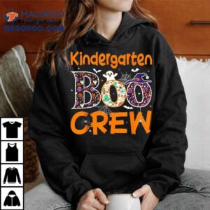 Kindergarten Boo Crew Funny Halloween Teacher Tshirt