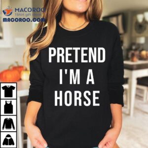 Lazy Halloween Pretend I’m A Horse Costume Funny Party Shirt