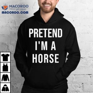 Lazy Halloween Pretend I M A Horse Costume Funny Party Tshirt