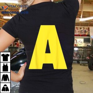 Letter A Funny Matching Halloween Costume Tshirt
