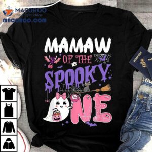 Mamaw Of The Spooky One 1st Birthday Girl Halloween Ghost Shirt