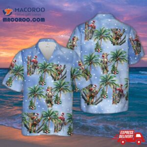 Merry Christmas Arborist Hawaiian Shirt