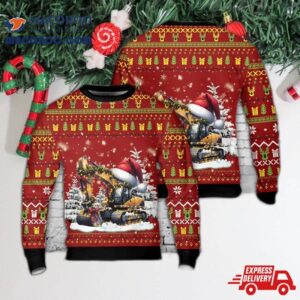 Merry Christmas Excavator Aop Sweater