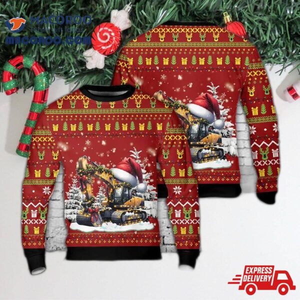 Merry Christmas Excavator Aop Sweater