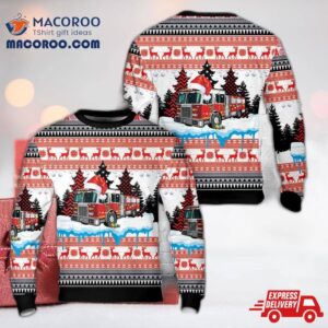 Merry Christmas Fire Tree Sweater