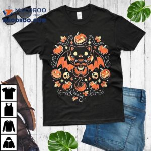 Midnight Pumpkin Cat Snouleaf Halloween Shirt