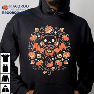 Midnight Pumpkin Cat Snouleaf Halloween Tshirt