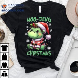 Moo Deng Hippo Baby Pigmy Moodeng Chrismats Zoo Family Shirt