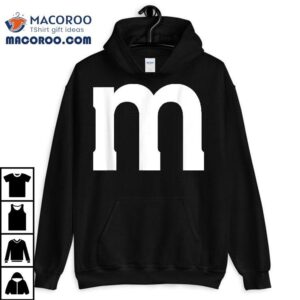Pick Your Color M Group Letter Simple Lazy Halloween Tshirt