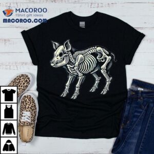 Pig Skeleton Halloween Tshirt