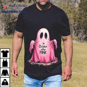 Pink Ghost Solidarity Fight Breast Cancer Halloween Shirt