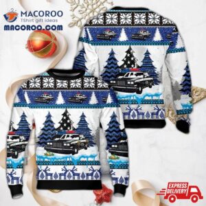 Police Car Christmas Aop Sweater