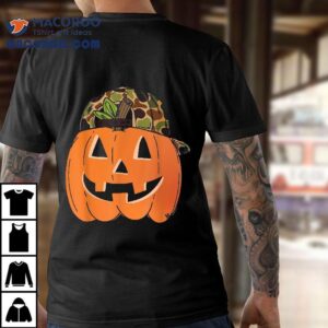 Pumpkin Backwards Hat Halloween Costume For Boy Kids Toddler Shirt