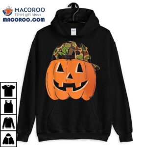 Pumpkin Backwards Hat Halloween Costume For Boy Kids Toddler Shirt