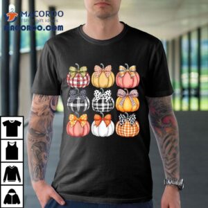 Pumpkin Coquette Bow Fall Halloween Costume Spooky Season Shirt