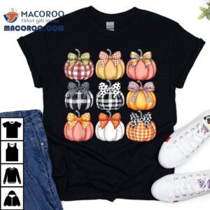 Pumpkin Coquette Bow Fall Halloween Costume Spooky Season Shirt