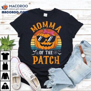 Pumpkin Momma Of The Patch Halloween Costume Family Tshirt