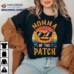 Pumpkin Momma Of The Patch Halloween Costume Family Tshirt