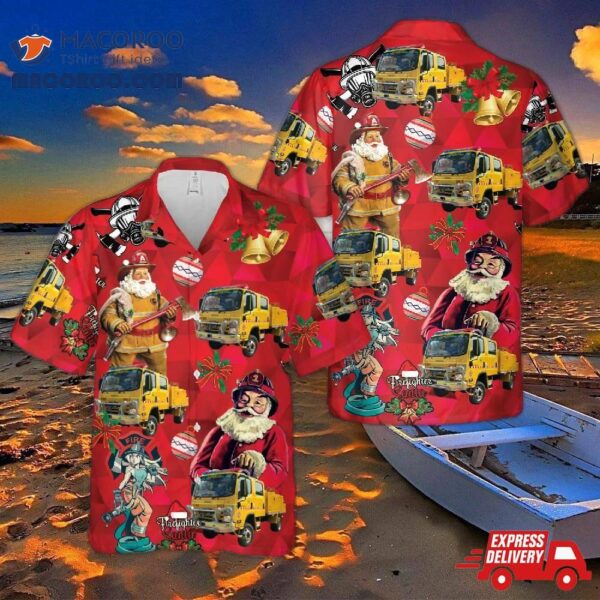 Queensland Rural Fire Service Nikenbah Christmas Hawaiian Shirt