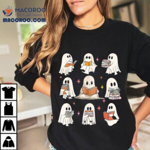 Retro Groovy Teacher Halloween Ghost Read More Books Shirt Retro Groovy Teacher Halloween Ghost Read More Books Shirt