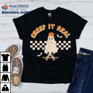 Retro Halloween Creep It Real Vintage Ghost Shirt Retro Halloween Creep It Real Vintage Ghost Shirt