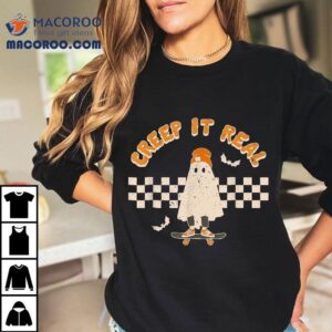 Retro Halloween Creep It Real Vintage Ghos Tshirt