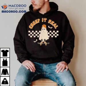 Retro Halloween Creep It Real Vintage Ghos Tshirt