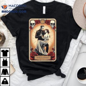 Retro Halloween Frankenstein Lovers Tarot Card Tshirt