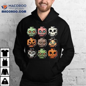 Retro Horror Bricks Head Scary Halloween Mask Shirt