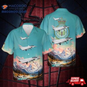 Royal Air Force Eurofighter Typhoon Fgr.4 Zk340 Of No. 1 (f) Squadron Hawaiian Shirt