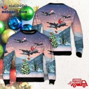 Royal Canadian Air Force Lockheed Martin Cc-130j-30 Hercules (l-382) Christmas Sweater