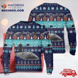 Royal Canadian Navy Hmcs Victoria (ssk 876) Submarine Christmas Sweater