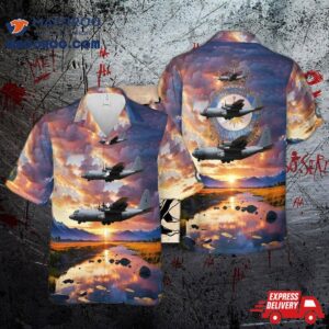Royal New Zealand Air Force (rnzaf) Lockheed C-130h Hercules Cn 4054 Hawaiian Shirt