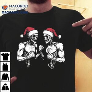 Santa Skeleton Wrestling Wrestler Halloween Christmas Xmas Shirt Santa Skeleton Wrestling Wrestler Halloween Christmas Xmas Shirt