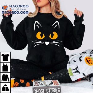 Scary Halloween Black Cat Boys Girls Kids Funny Tshirt