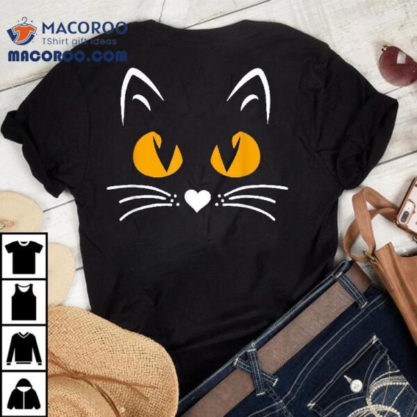 Scary Halloween Black Cat Boys Girls Kids Funny Shirt