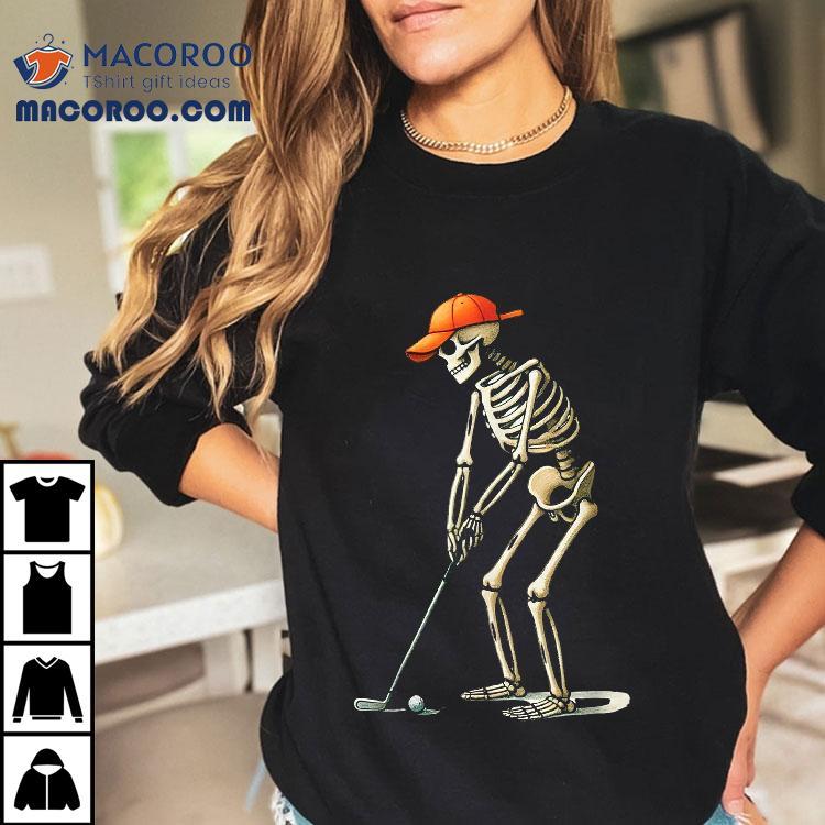 Skeleton Golf Halloween Golfer Player Funny Dad Shirt Skeleton Golf Halloween Golfer Player Funny Dad Shirt