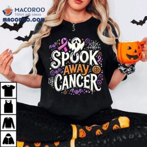 Spook Away Cancer October Halloween Breast Awareness Shirt 2 Spook Away Cancer October Halloween Breast Awareness Tshirt