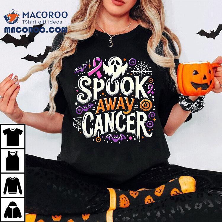 Spook Away Cancer October Halloween Breast Awareness Shirt Spook Away Cancer October Halloween Breast Awareness Shirt