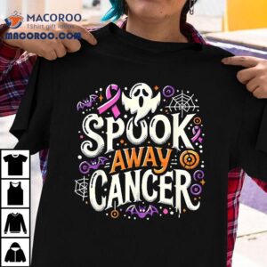 Spook Away Cancer October Halloween Breast Awareness Shirt 3 Spook Away Cancer October Halloween Breast Awareness Tshirt